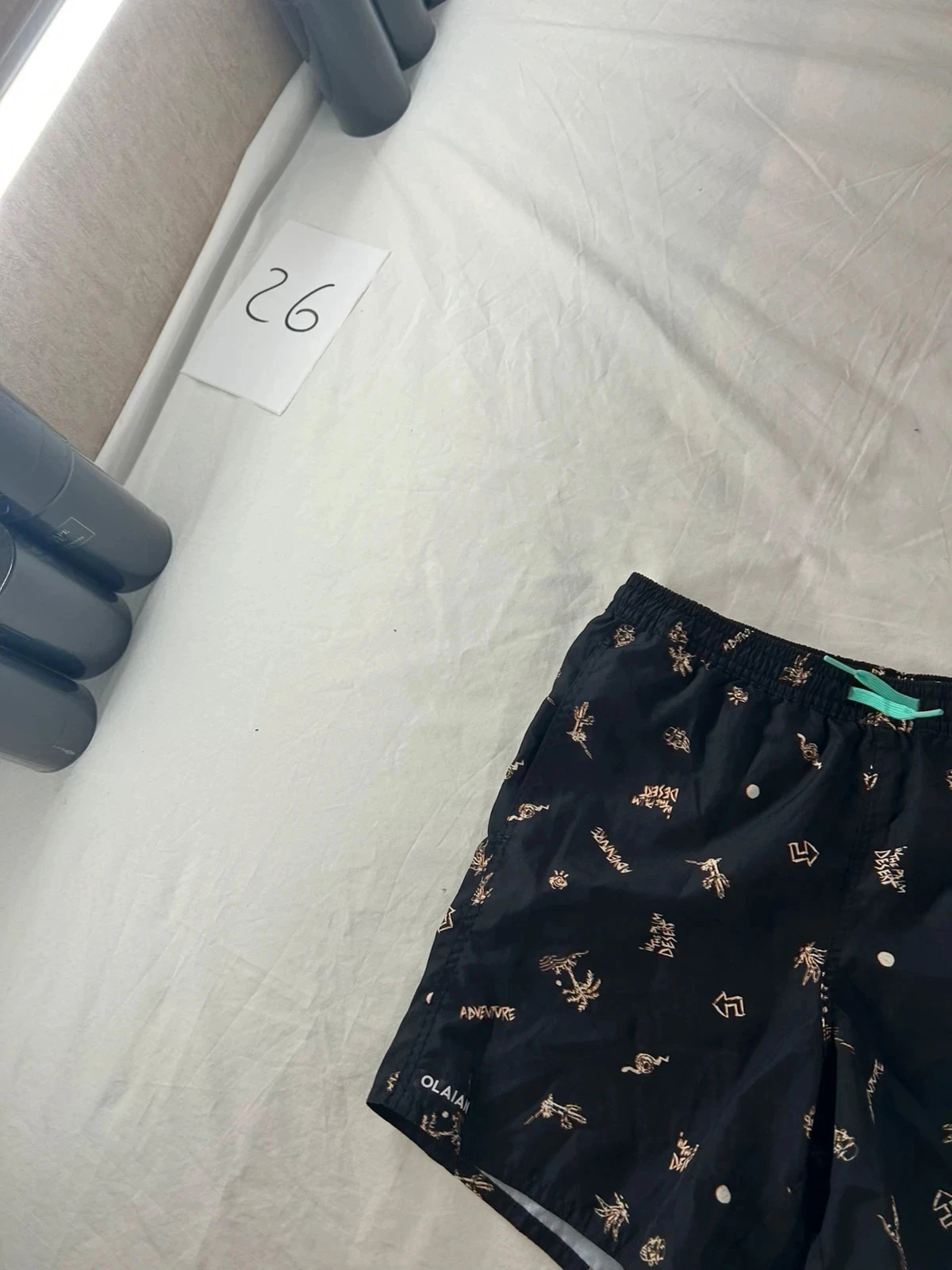 Biquíni curto Decathlon preto com motivos vintage – photo 3